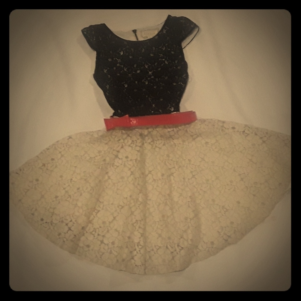 Beautiful Black and cream layered laced dress